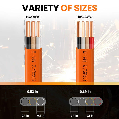 10/3 NM-B Electrical Wire with Ground E87488