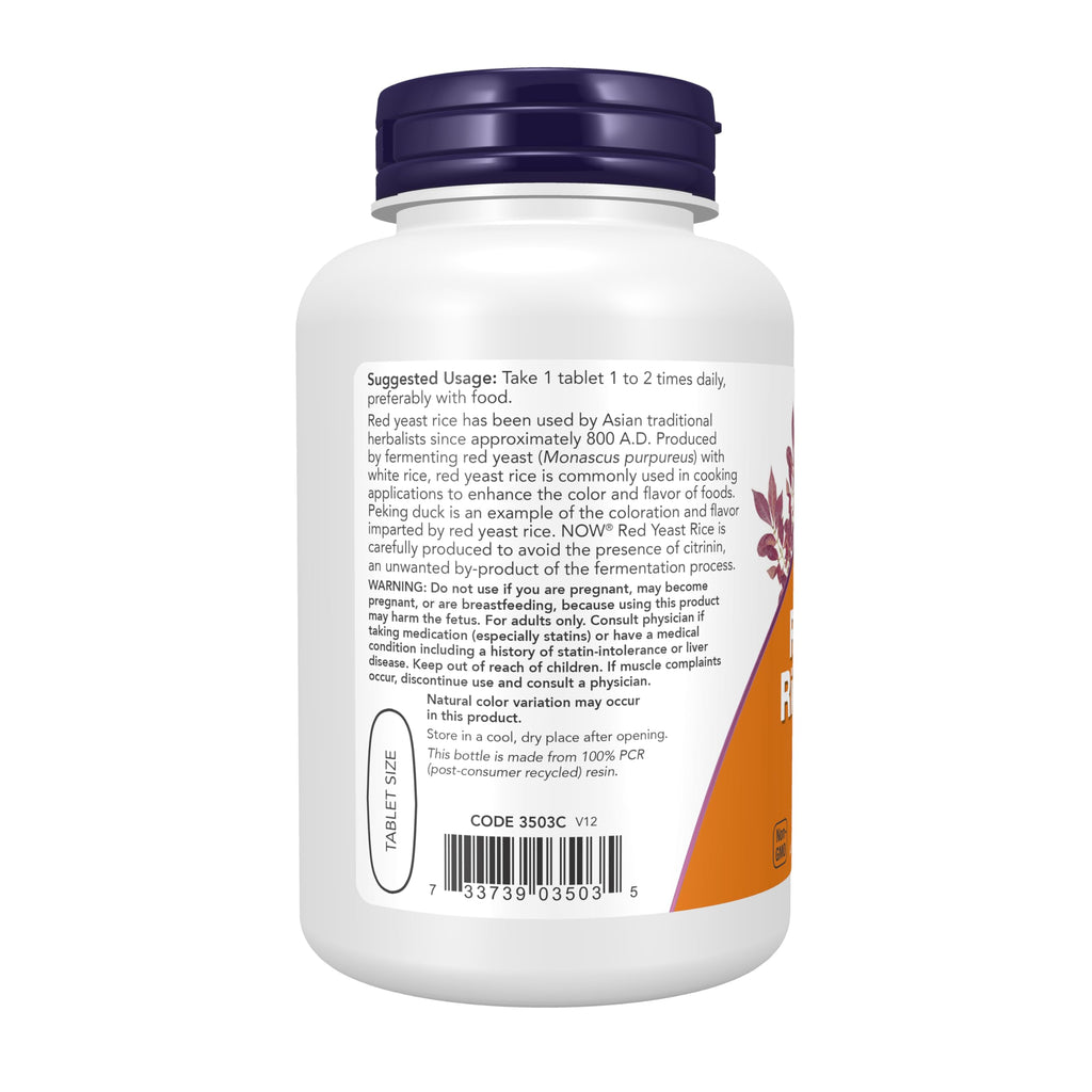 Red Yeast Rice 1,200 mg 120 Tablets S6203