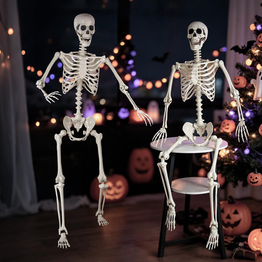 5.4 ft Posable Life Size Skeleton with Movable Joints C8105
