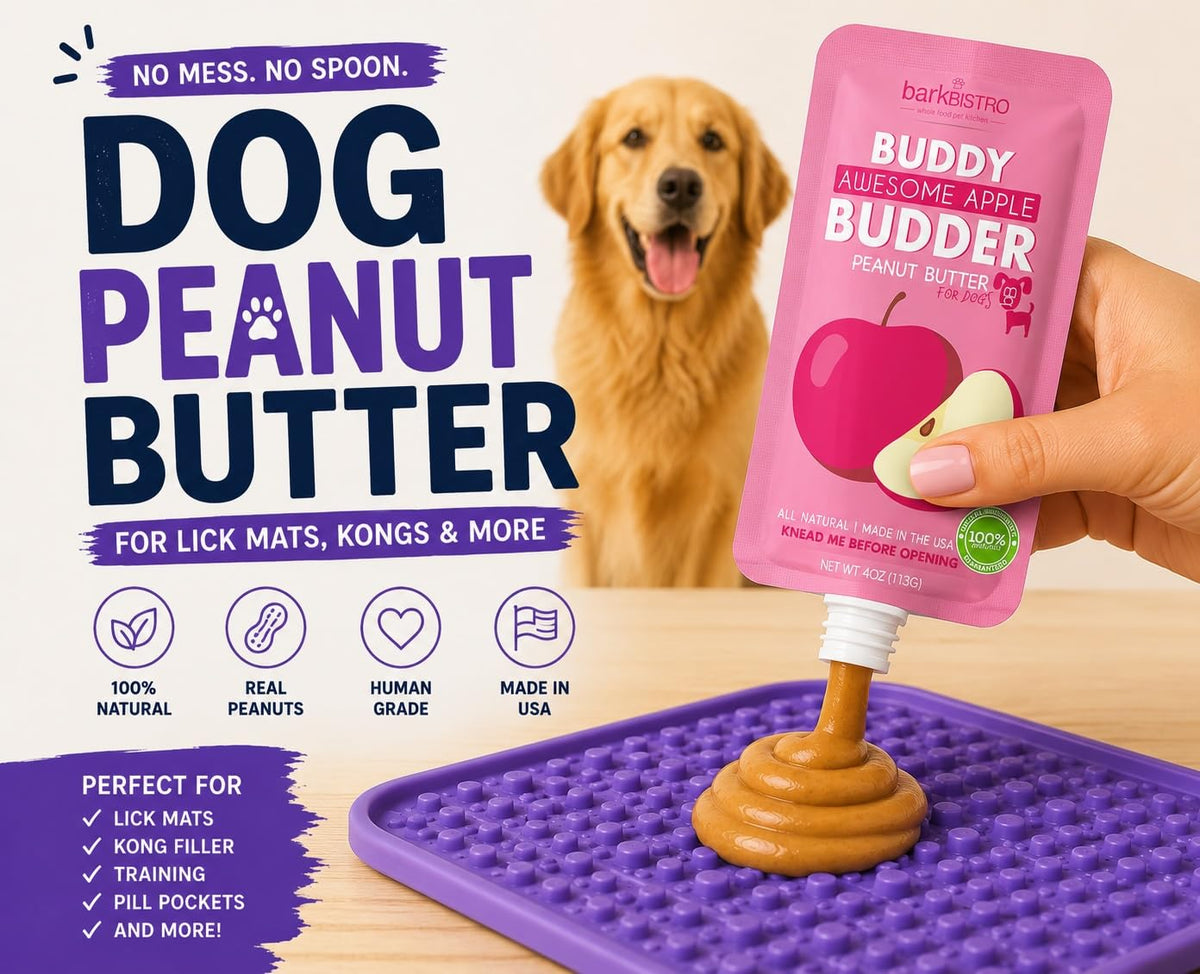 6 Pack 4oz Natural Dog Peanut Butter Squeeze Packs V2807