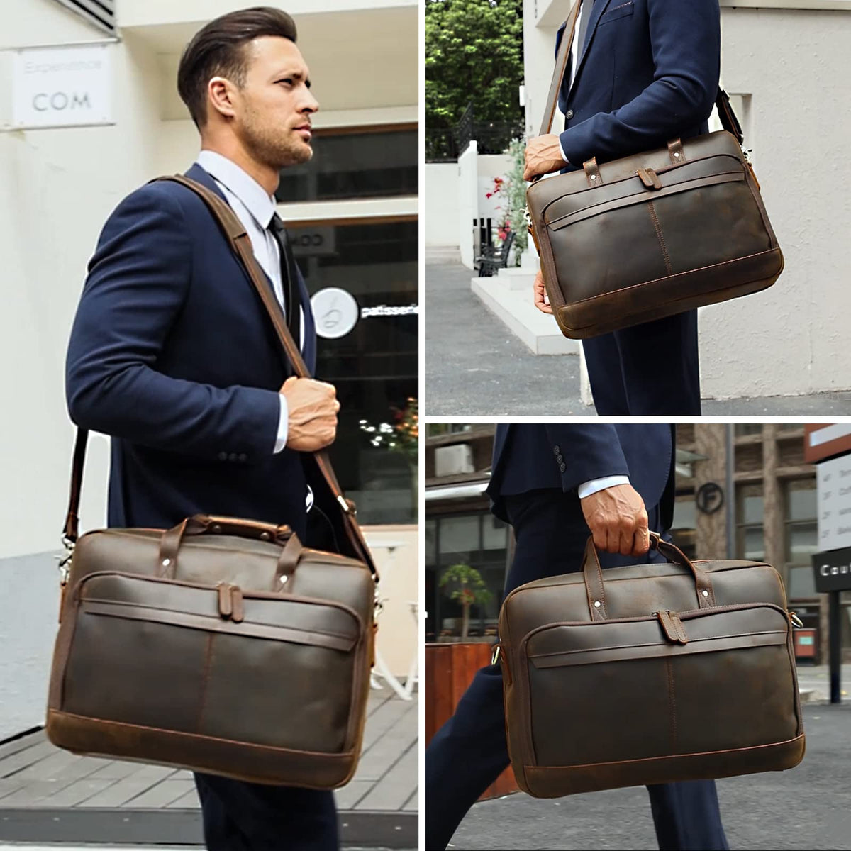 Leather Laptop Briefcase L770