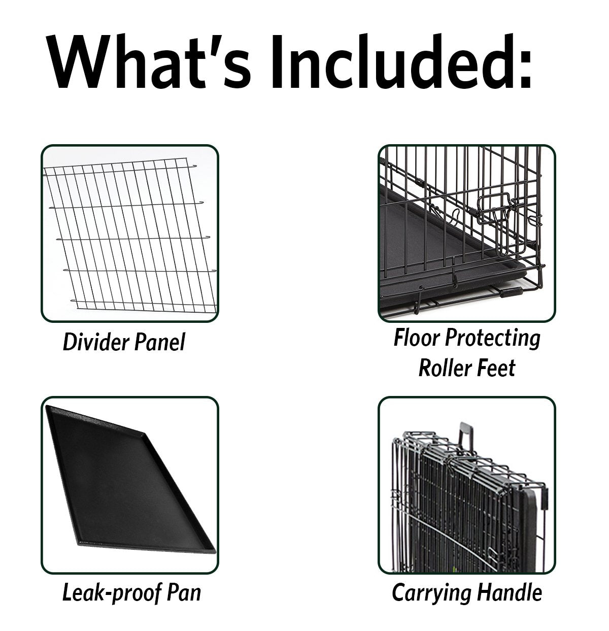 36-Inch Double Door Dog Crate E280