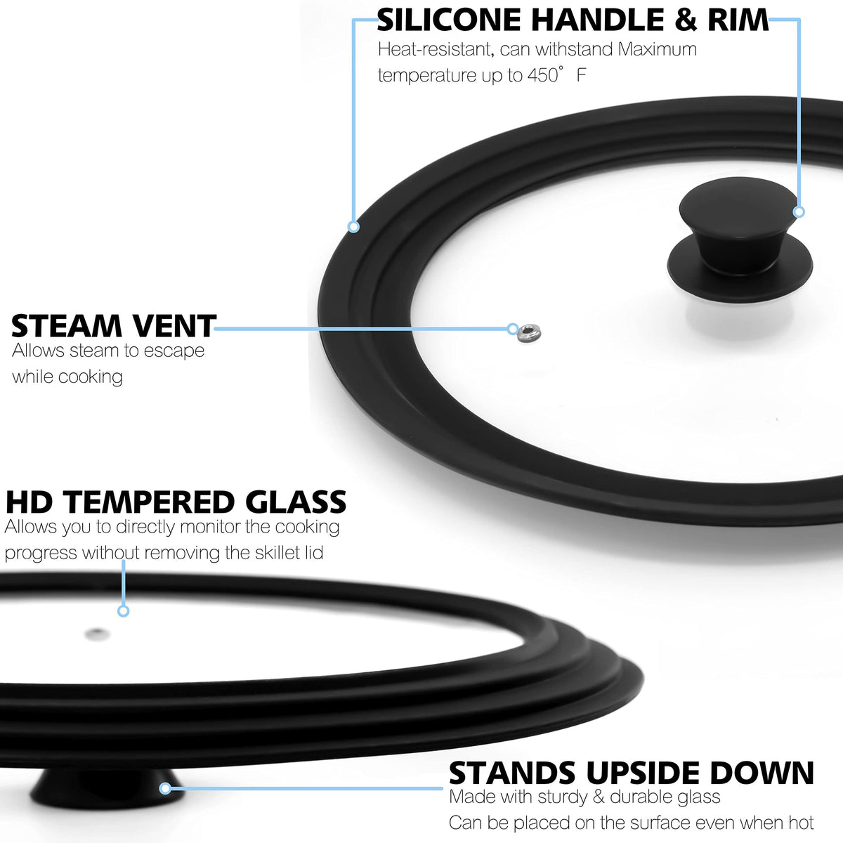 Silicone Universal Lid for Pots, Pans and Skillets N86402