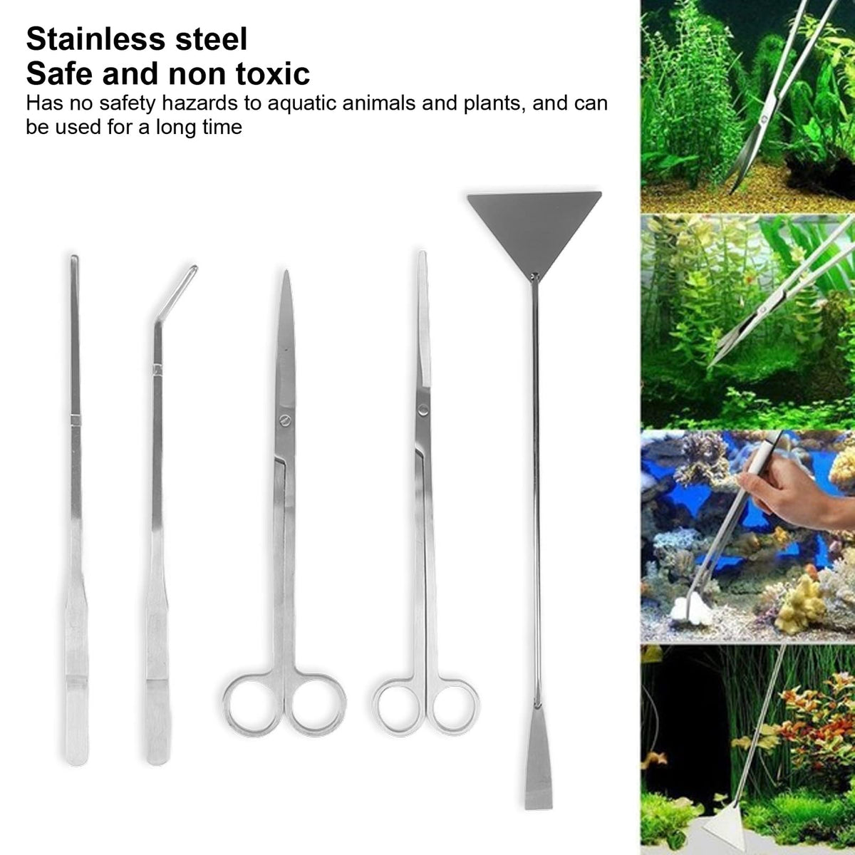 Stainless Steel 5 in 1 Aquarium Aquascaping Kit V40247