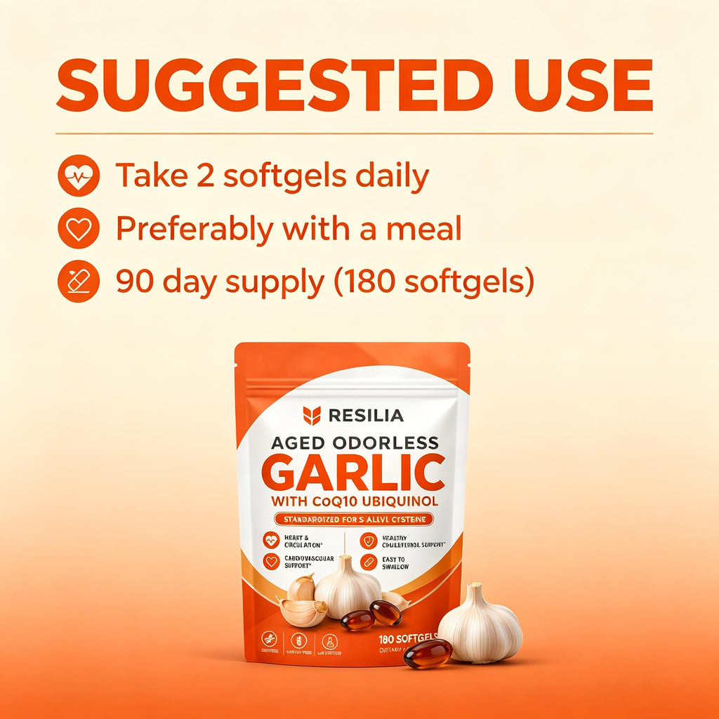 Aged Garlic Supplement 180 Softgels 1200mg V5413