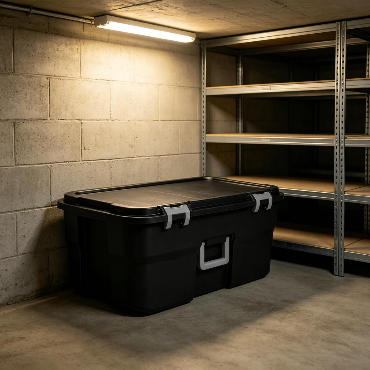 22 Gallon Lockable Heavy-Duty Plastic Storage Trunk Q979371