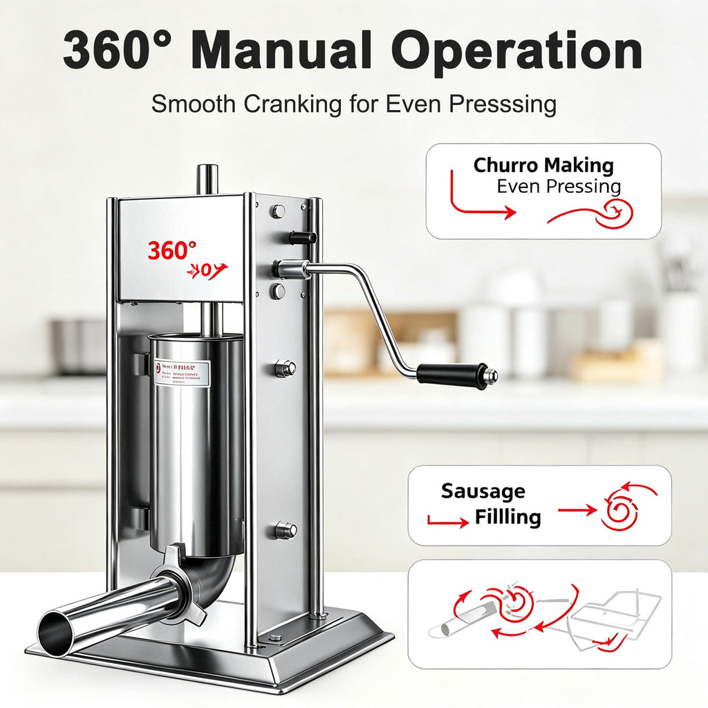 Vertical Manual Churro Extruder with 6-Shape Nozzle Kit B873048