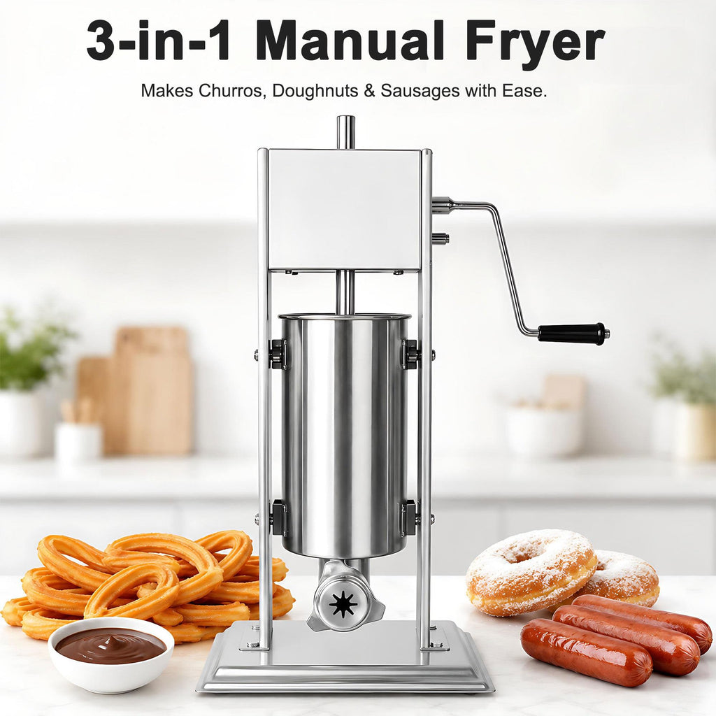 Vertical Manual Churro Extruder with 6-Shape Nozzle Kit B873048