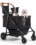 Foldable Ventilated Dog Stroller with Canopy B781