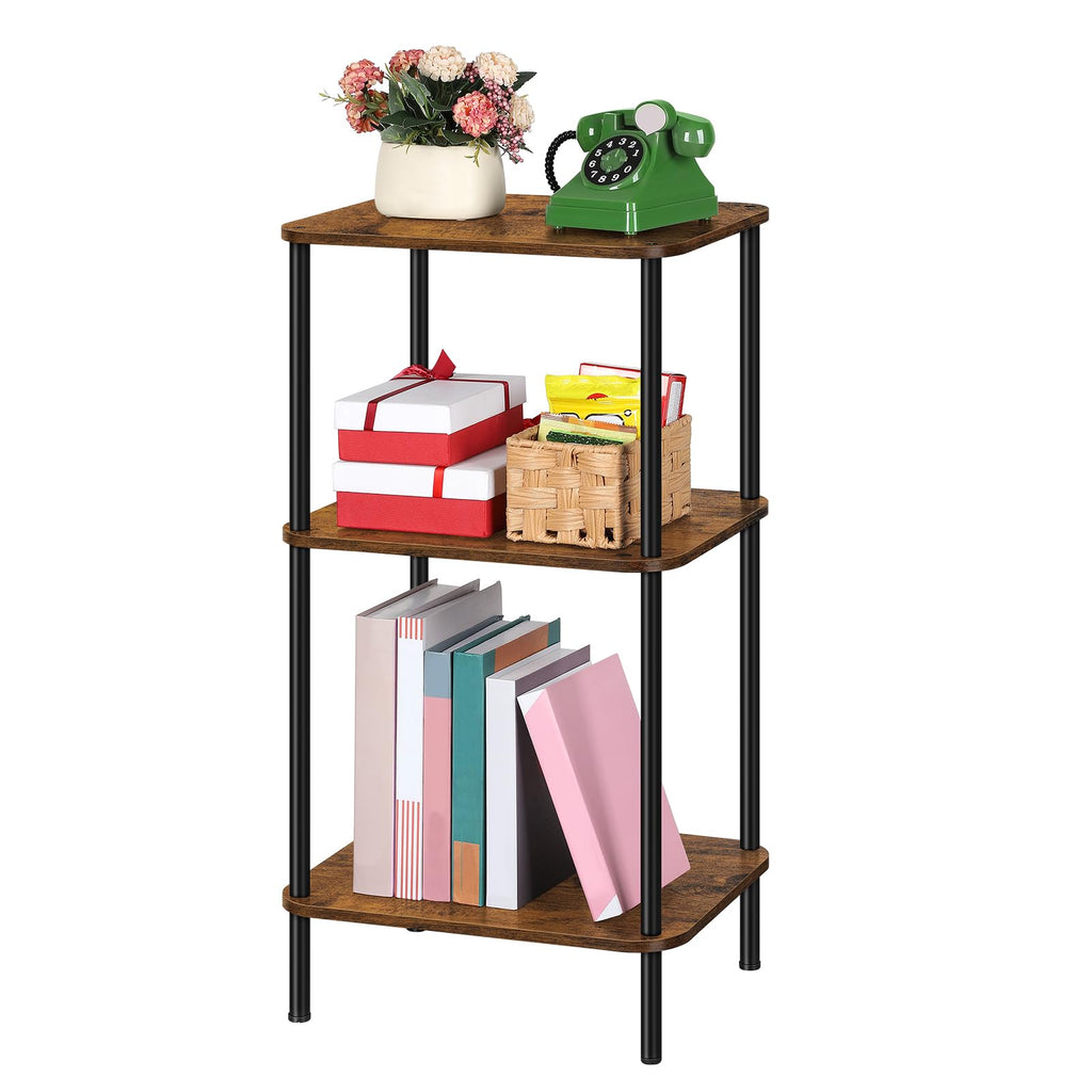 3 Tier Rustic Brown End Table Z895