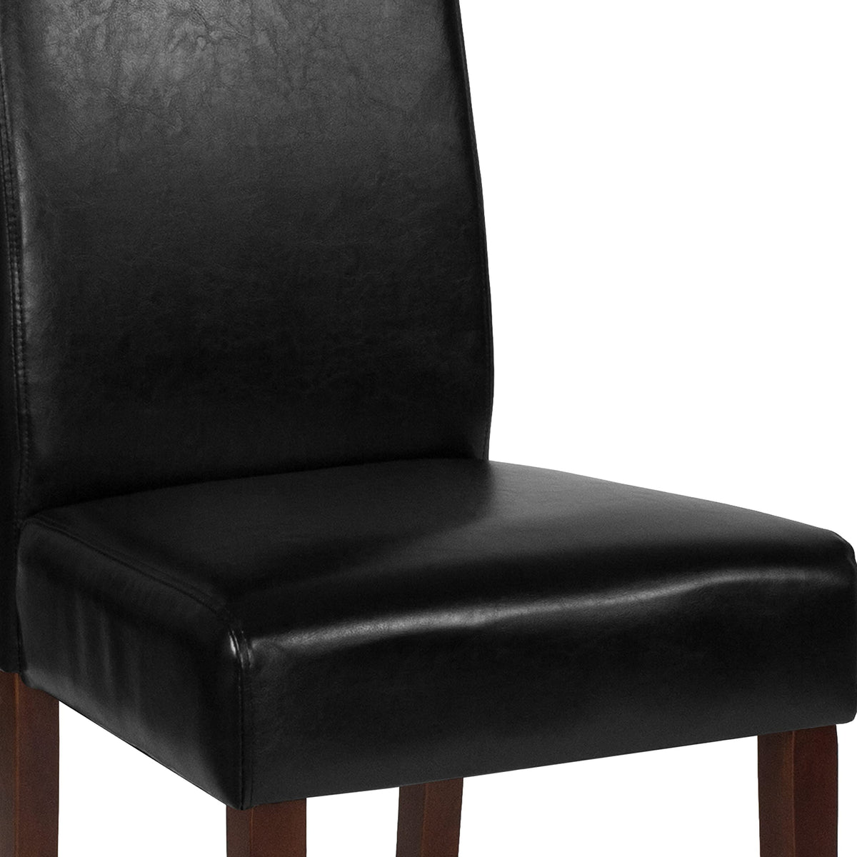 Black Faux Leather Parsons Chair 6-Pack A847344
