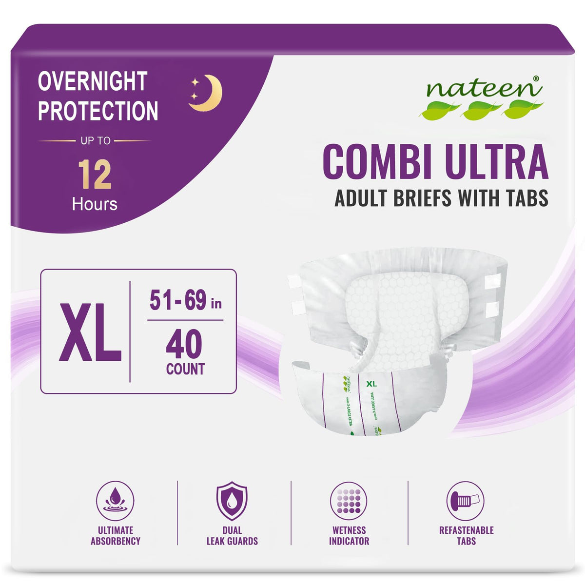 Adult Diapers with Tabs X-Large 40 Count L643666