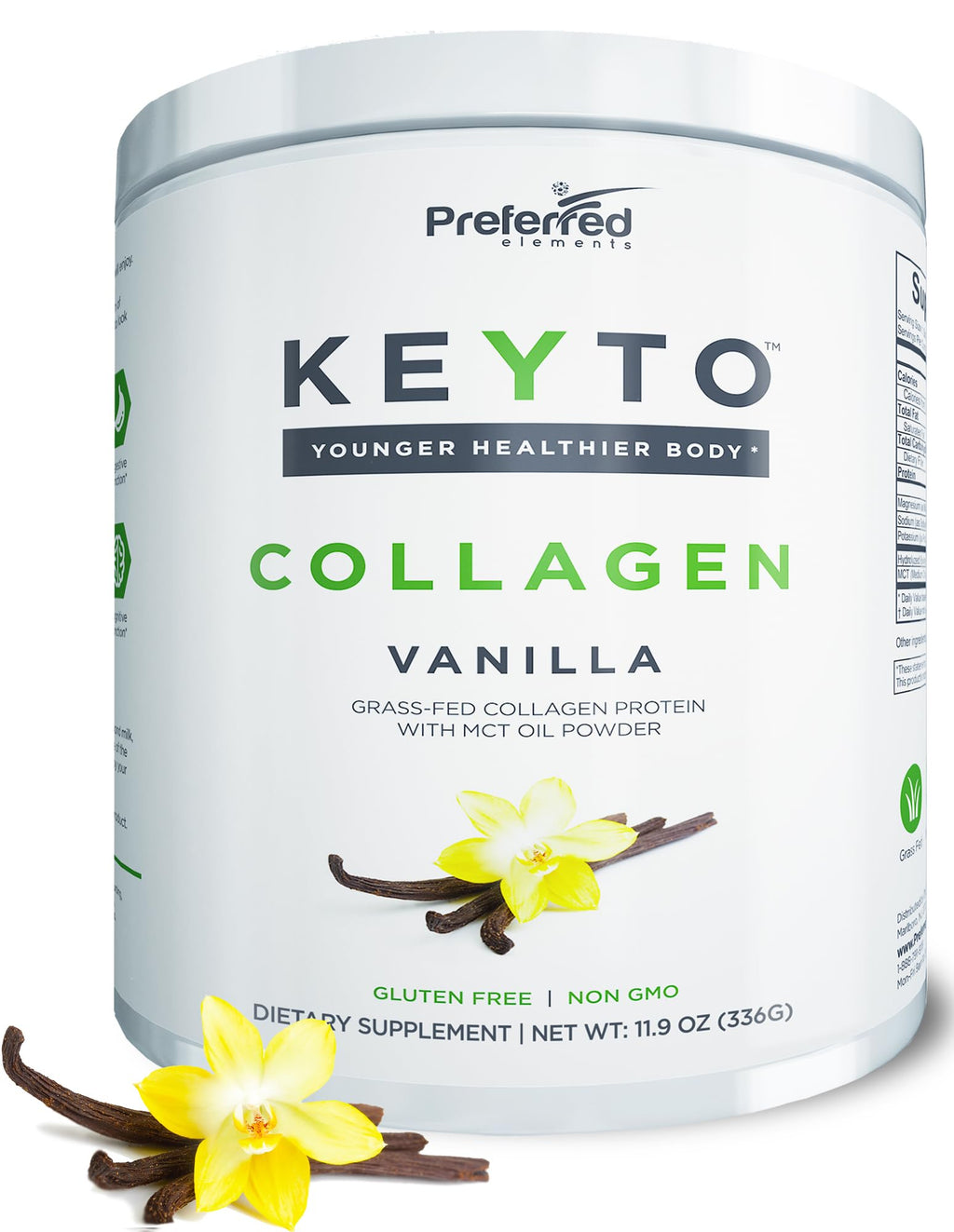 Keto Collagen Protein with MCT Oil Powder Vanilla M3743