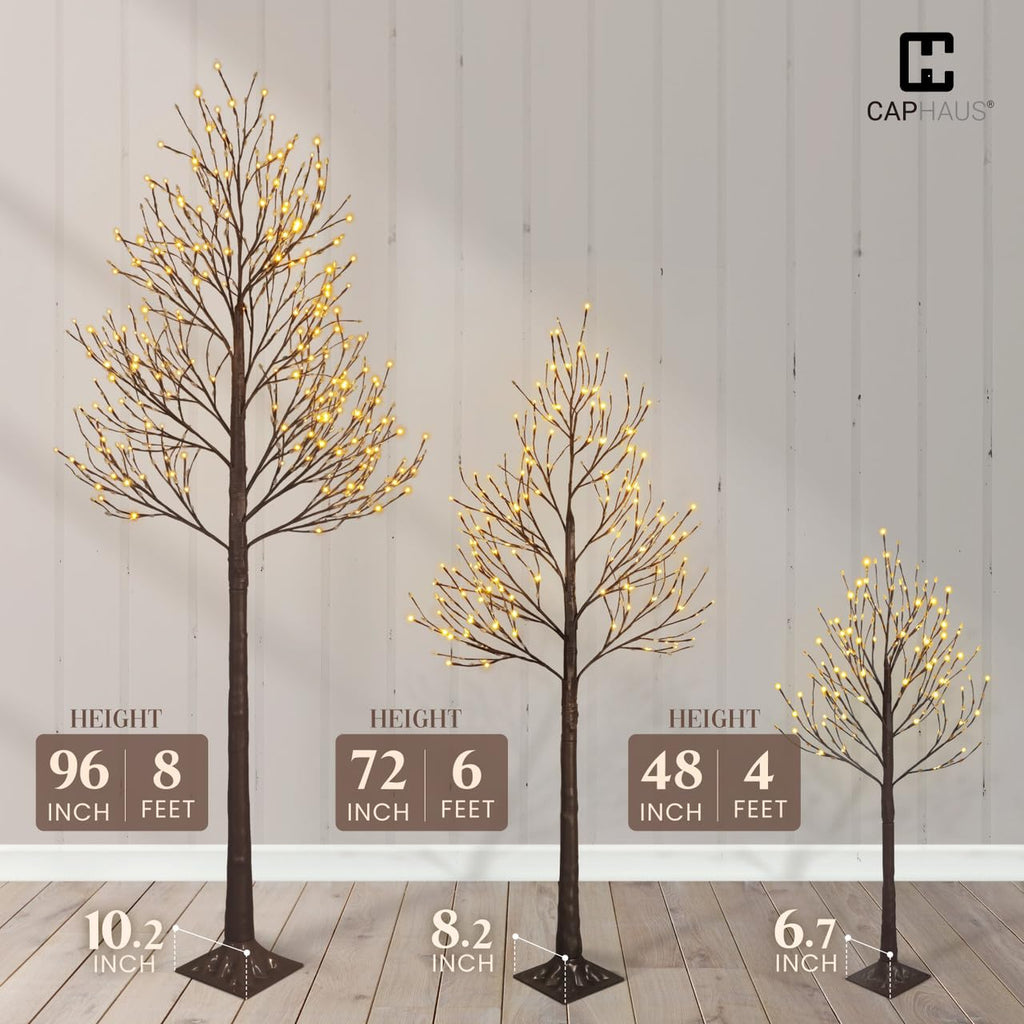 8 Ft Lighted Willow Twig Tree with 240 Warm White LED Lights A68966