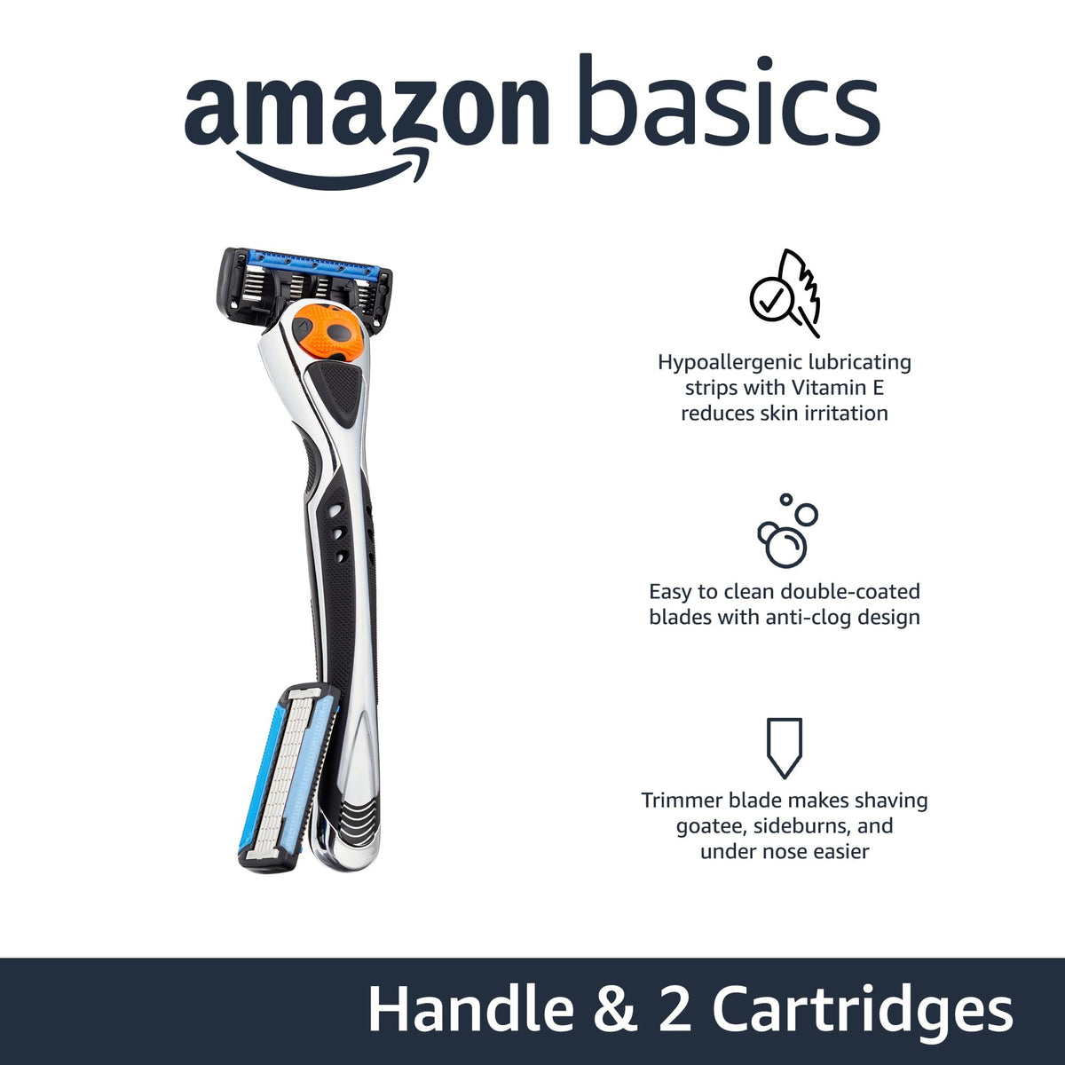 5-Blade Razor with Beard Trimmer and 2 Cartridges A814447