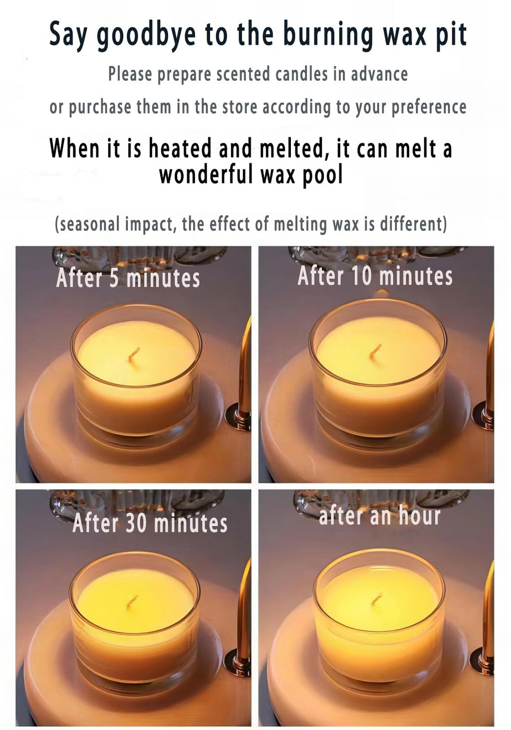 Adjustable Dimmable Candle Warmer Lamp with 2 Bulbs F57396