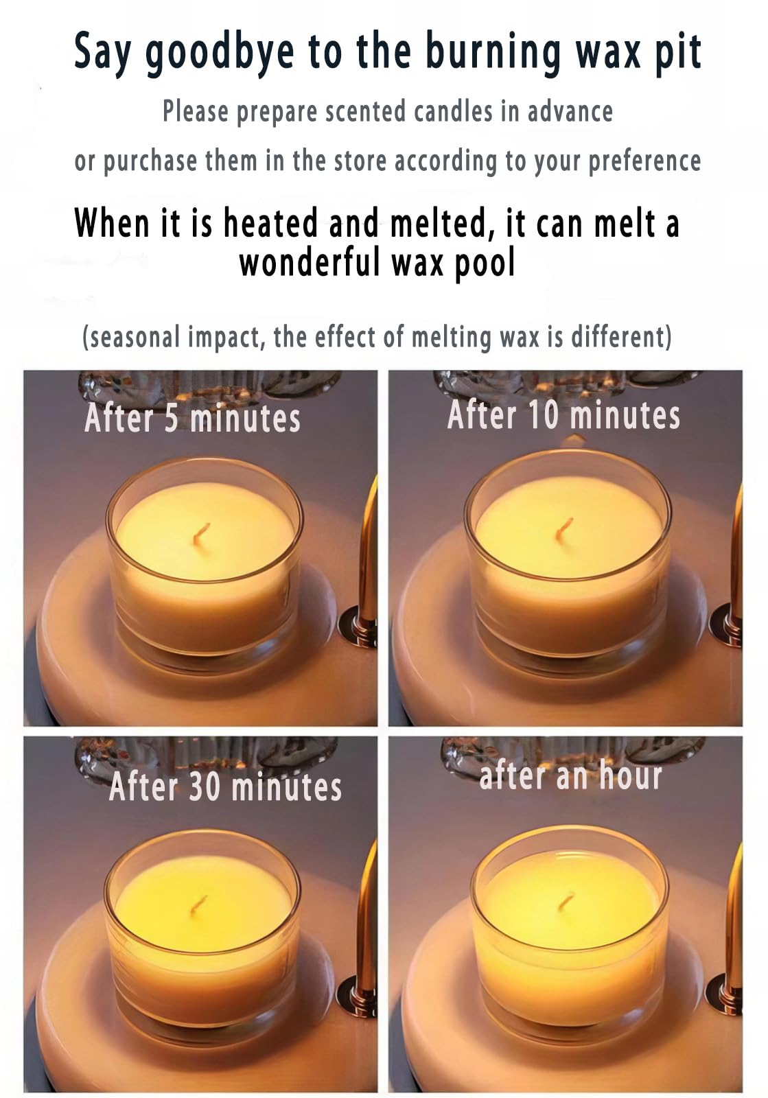 Adjustable Dimmable Candle Warmer Lamp with 2 Bulbs F57396