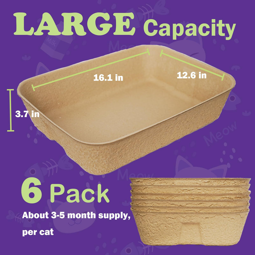 8 Pack Disposable Litter Boxes A2381