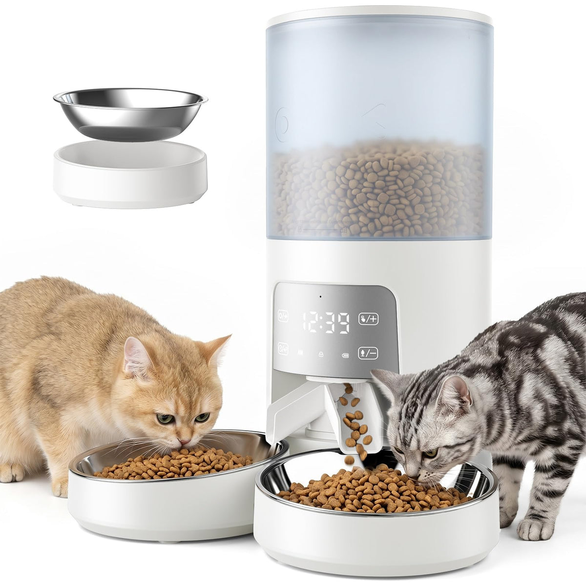 Automatic Cat Feeder 6L White T349917