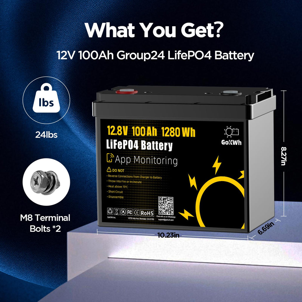 12V 100Ah LiFePO4 Lithium Battery J658