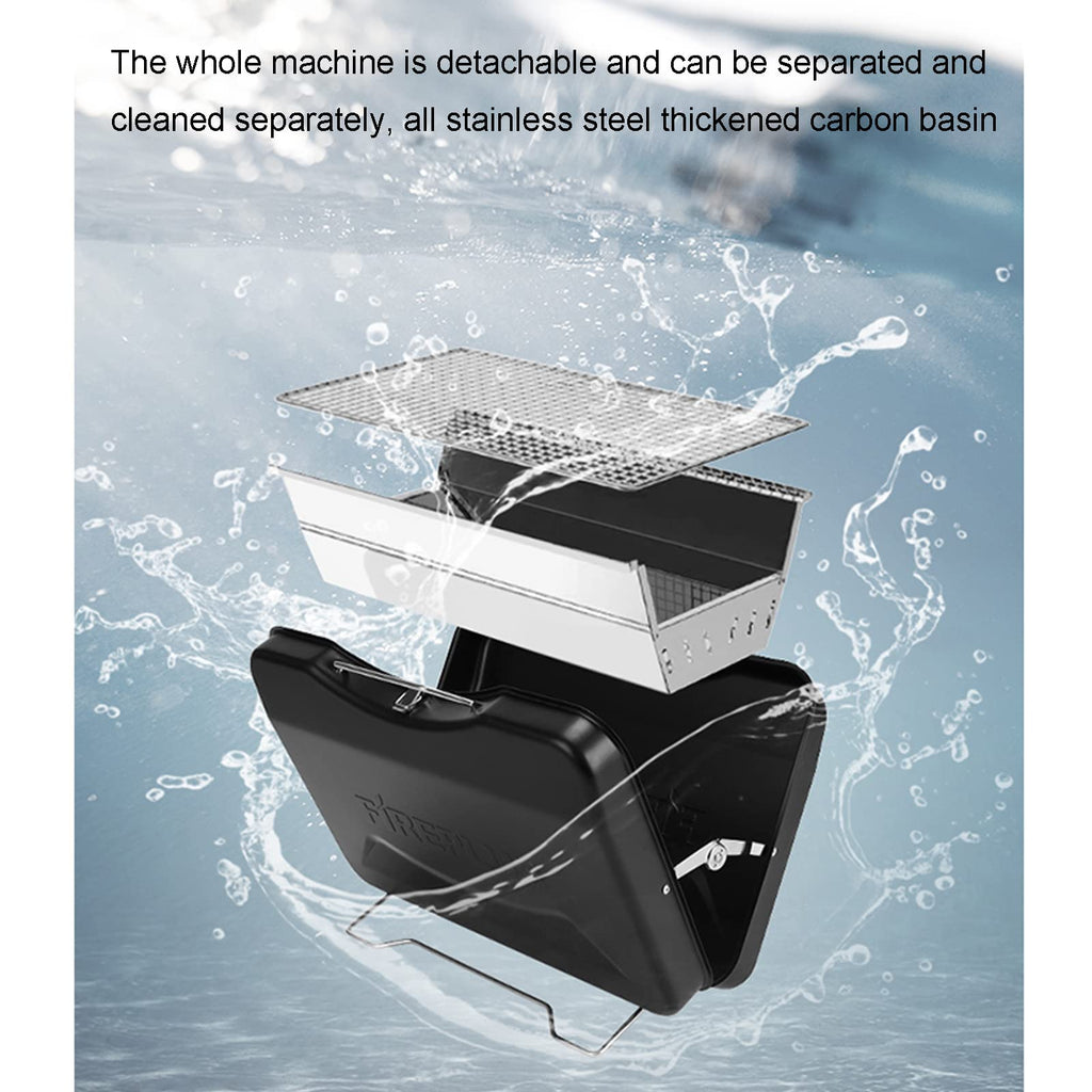 Foldable Portable Stainless Steel Charcoal BBQ Grill P907436