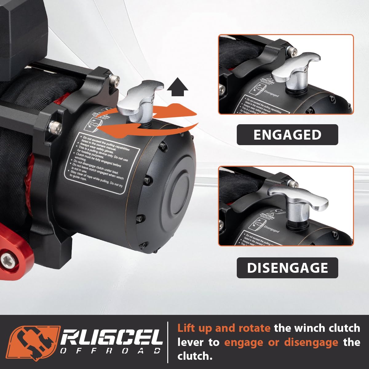 13500lb Waterproof 12V Synthetic Rope Electric Truck Winch H833242