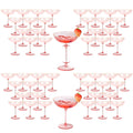 9oz Pink Plastic Martini Glasses Set K19735