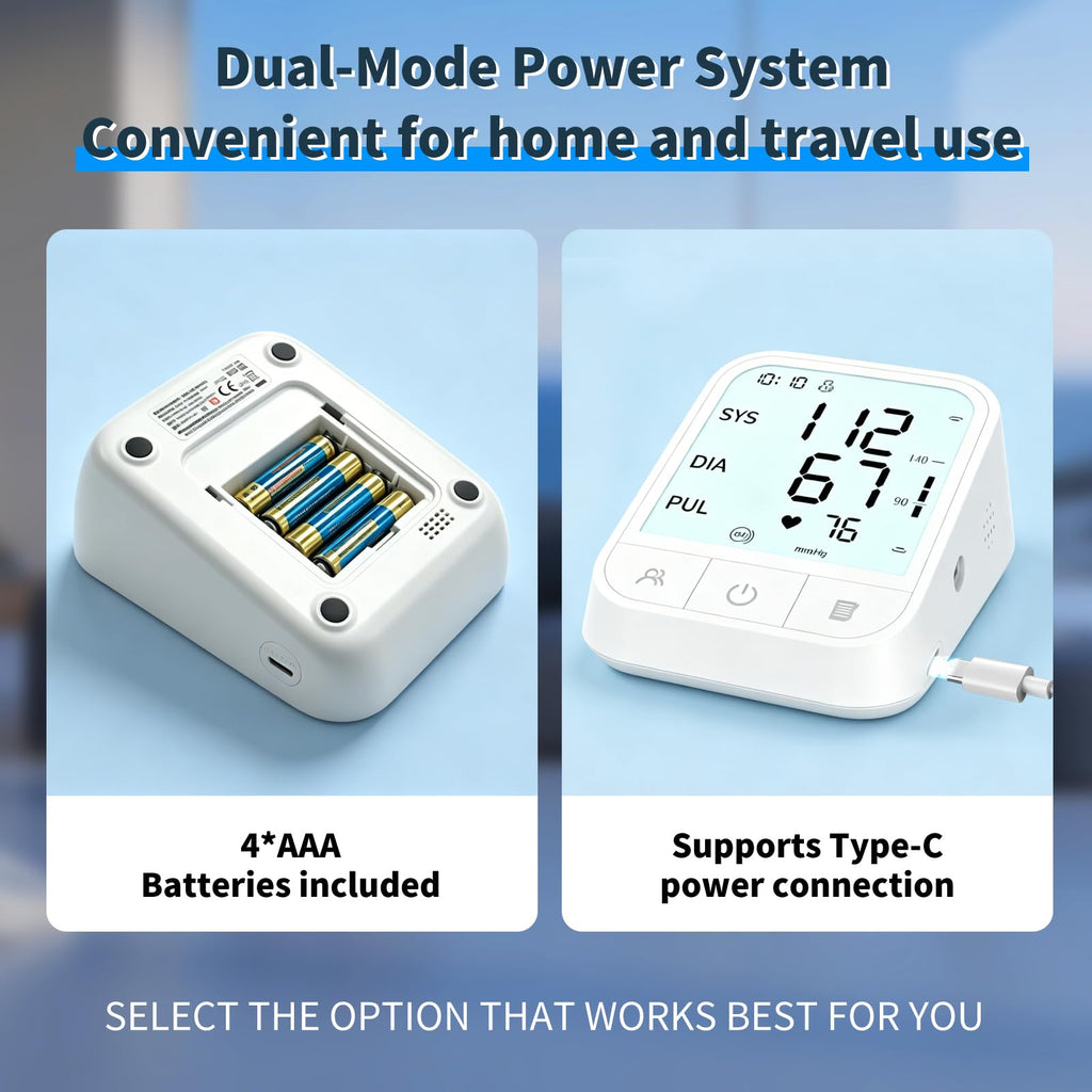 Upper Arm Blood Pressure Monitor, Automatic Digital with Voice Broadcast, Backlit LED Display, Adjustable Cuff D241737