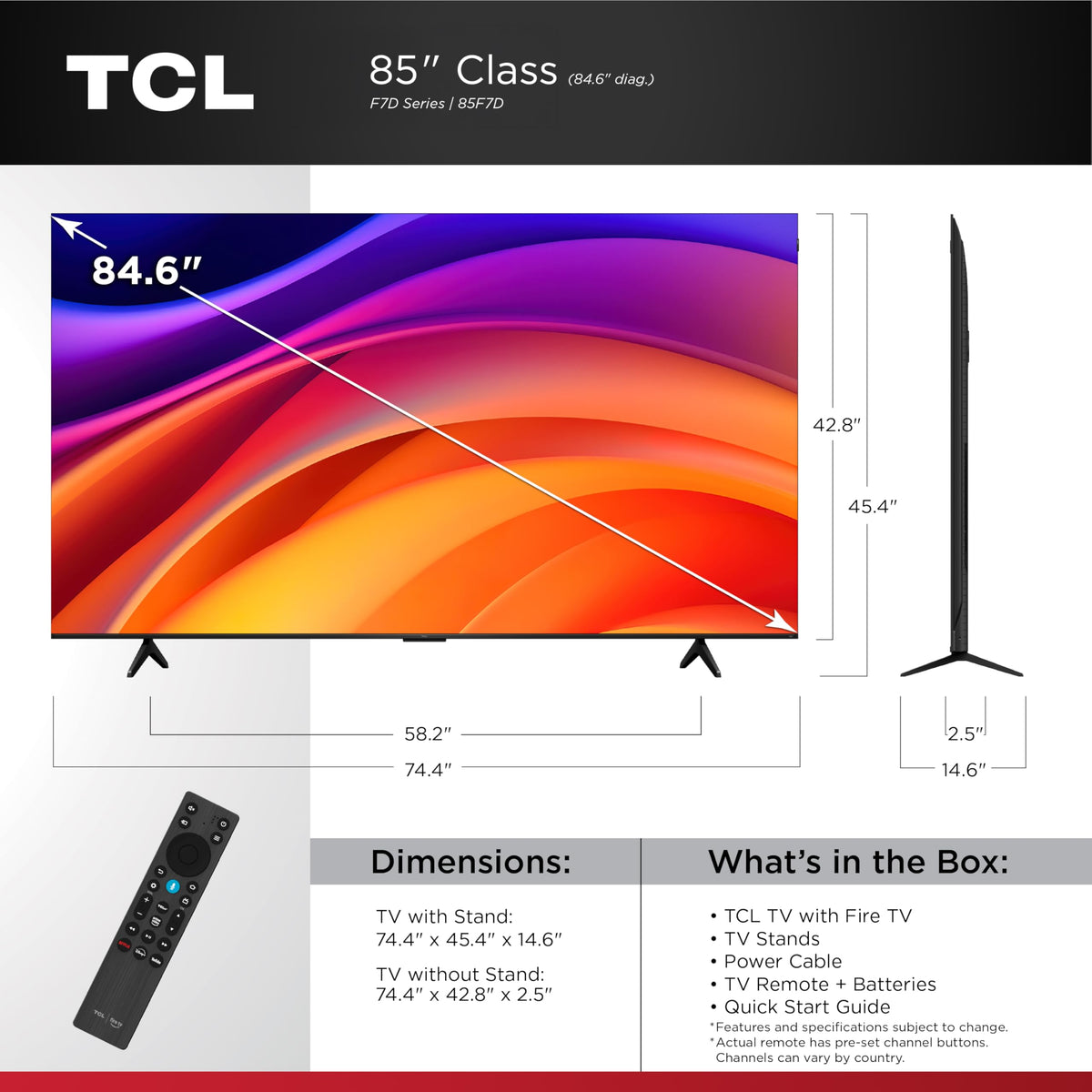 85-Inch QLED 4K UHD Smart TV Z57182