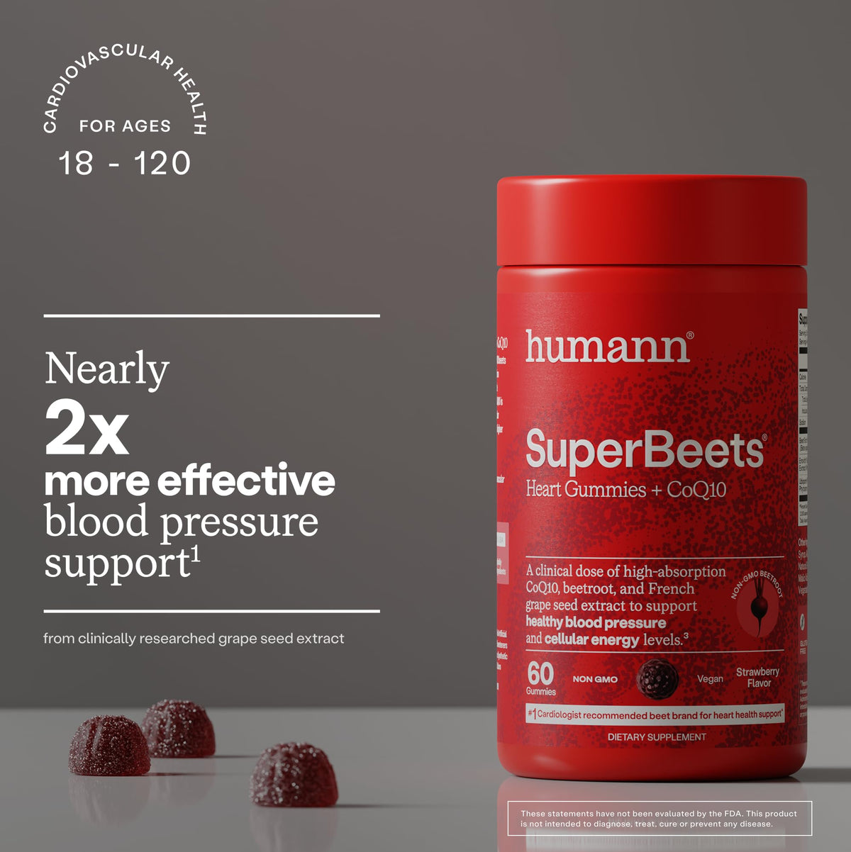 Heart Gummies 150mg CoQ10 60 Ct U7651