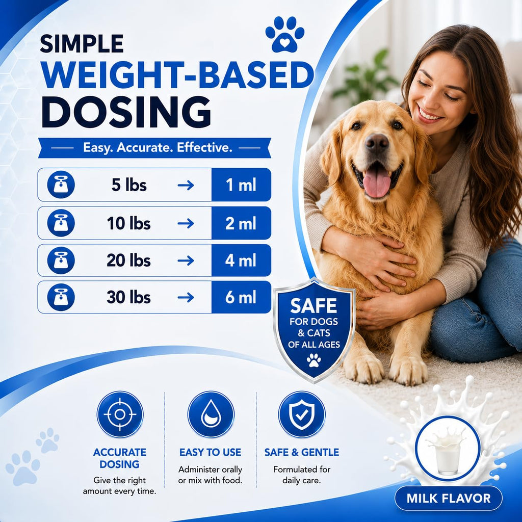 Milk Flavor Dewormer for Cats & Dogs 120ml with Dropper P26250