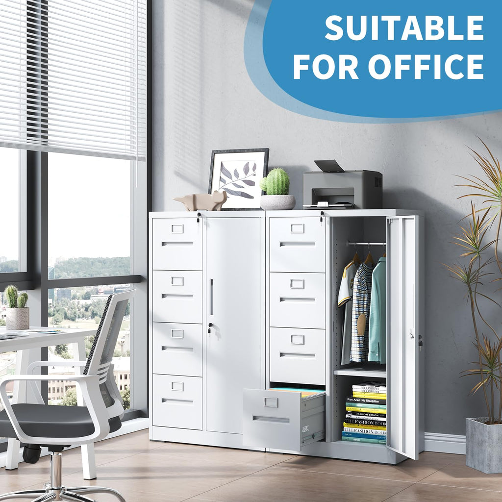 4 Drawer Metal File Cabinet with Lock Z47516