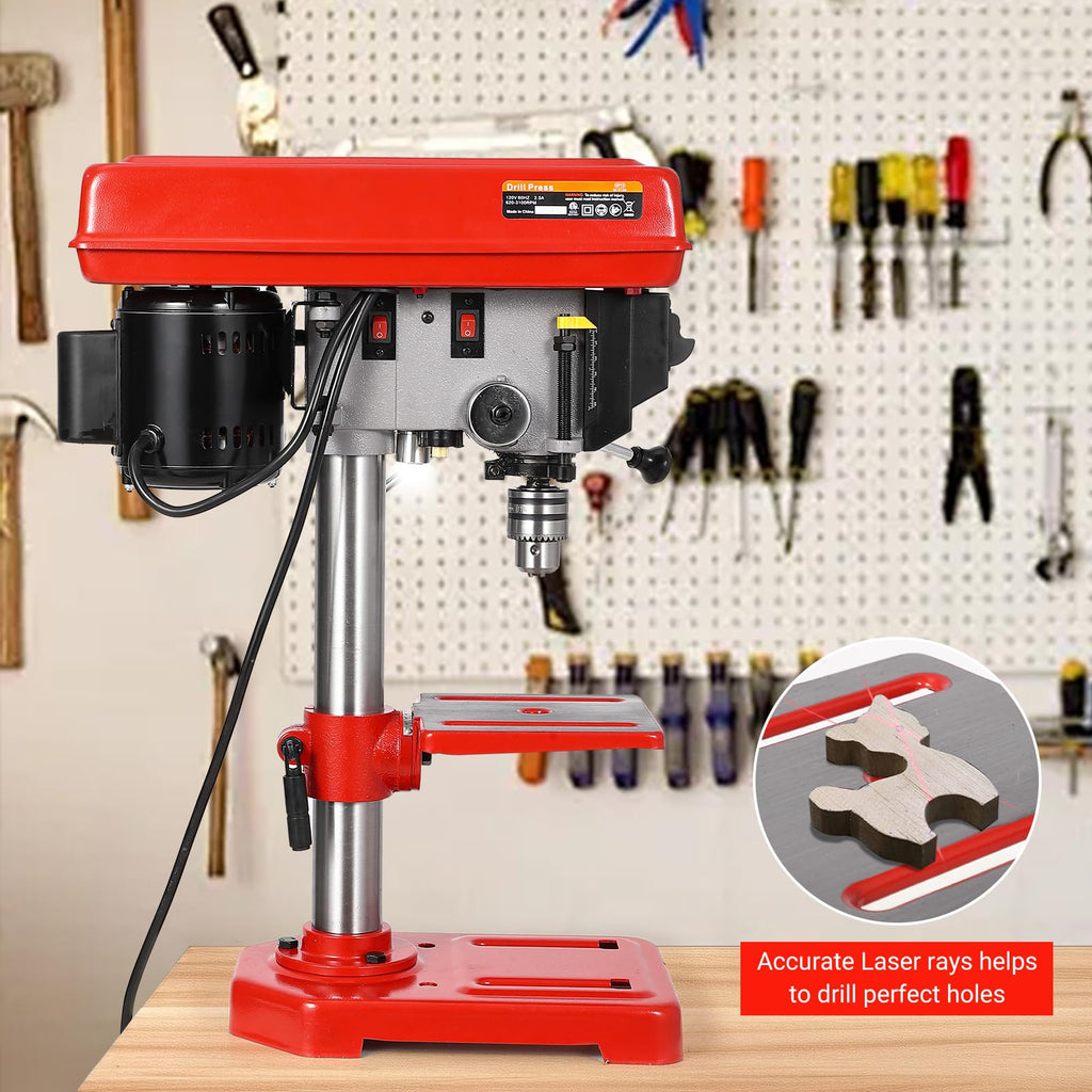 8" Benchtop Drill Press with 5 Adjustable Speeds V916996