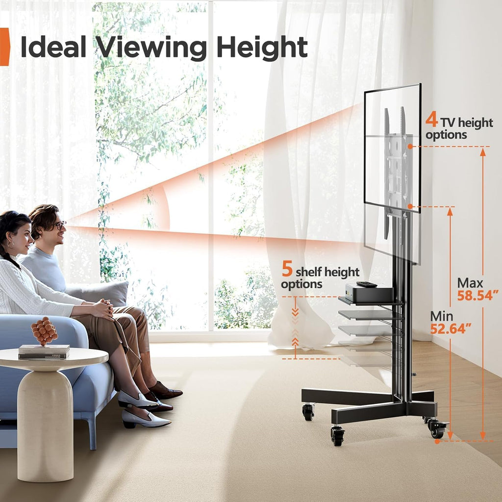 Rolling TV Stand for 32-85 Inch Screens O8108