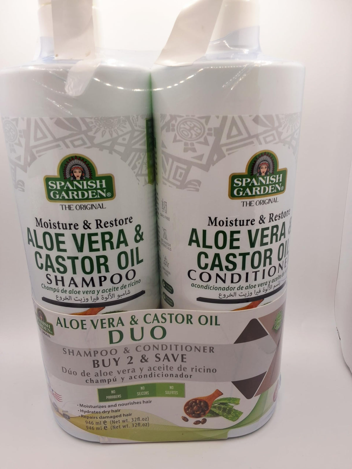 Aloe Vera & Castor Oil Shampoo and Conditioner Set U6836