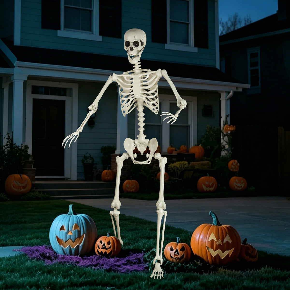 5.4 ft Posable Life Size Skeleton with Movable Joints C8105