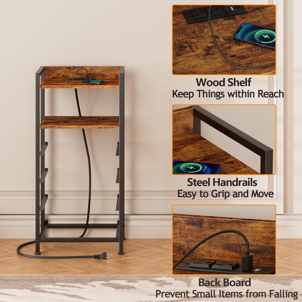 4 Drawer Night Stand with Charging Station C592