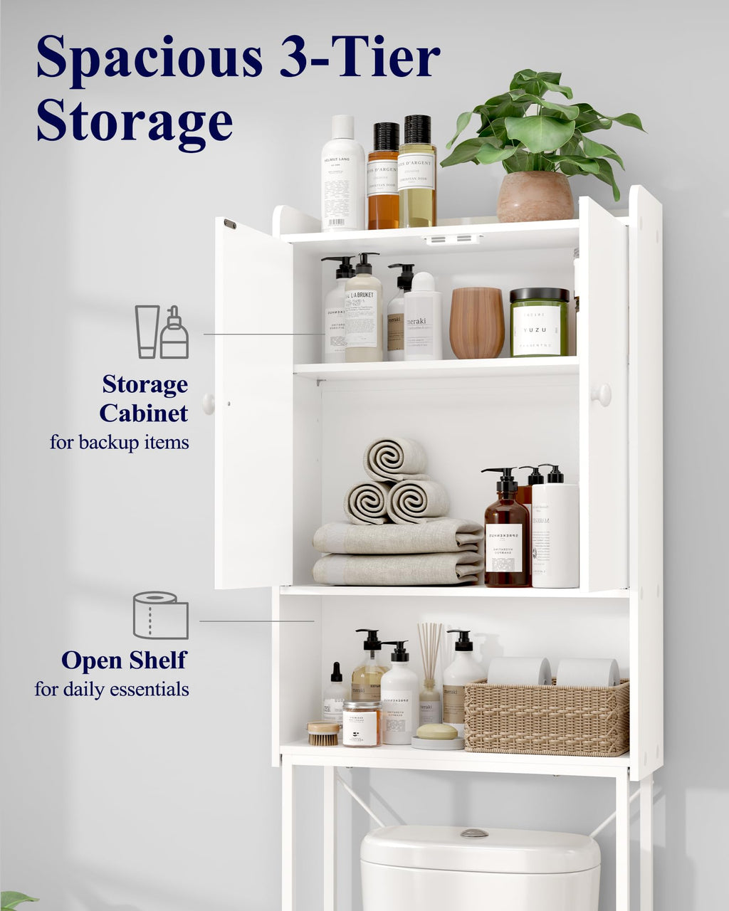 Over Toilet Storage Cabinet with Adjustable Shelf D210383