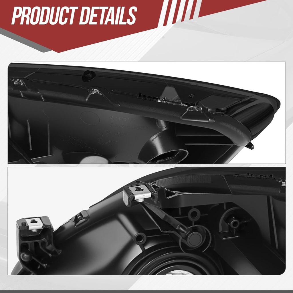 Black Housing Amber Corner Headlight Assembly Set P960900