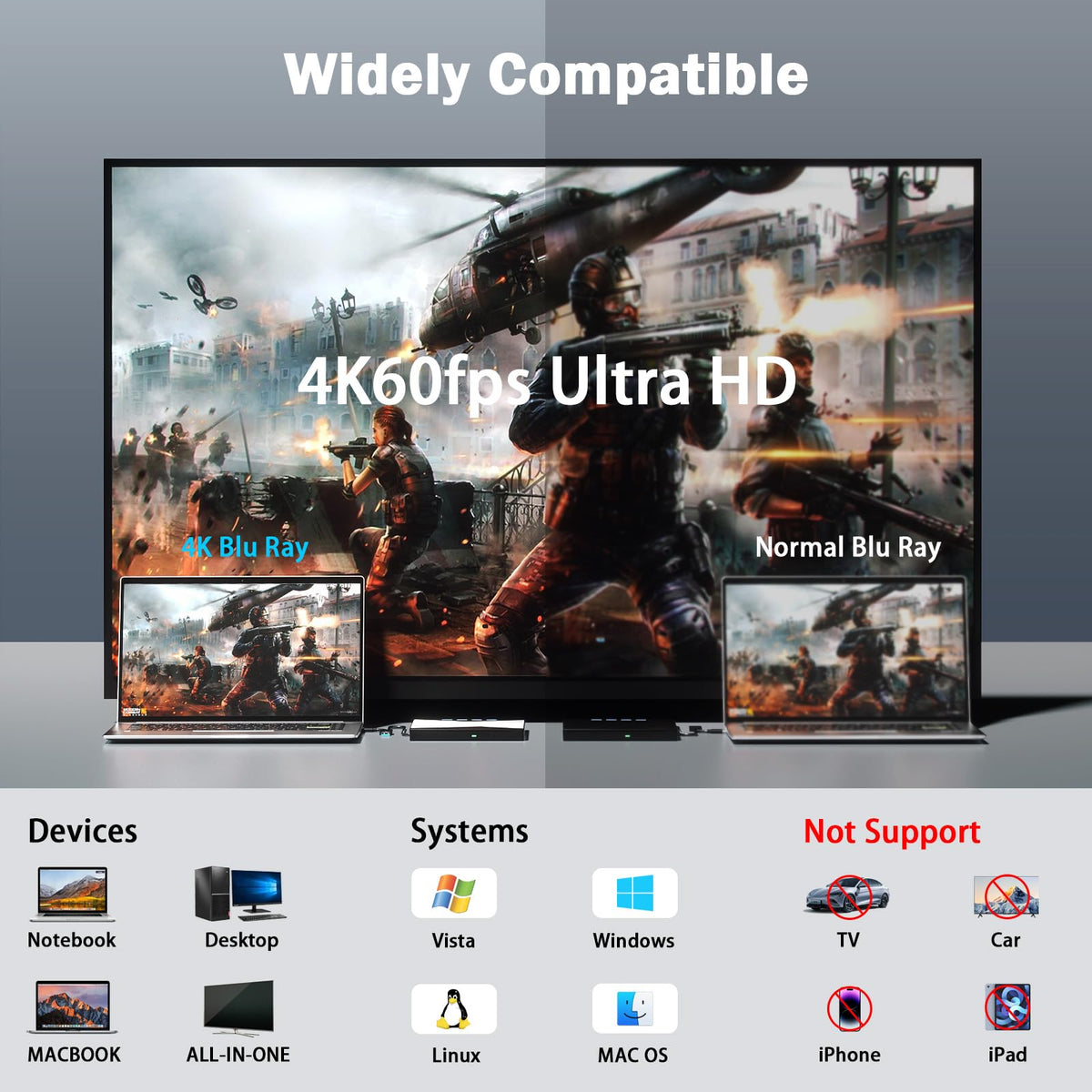 4K External Blu Ray Drive O162