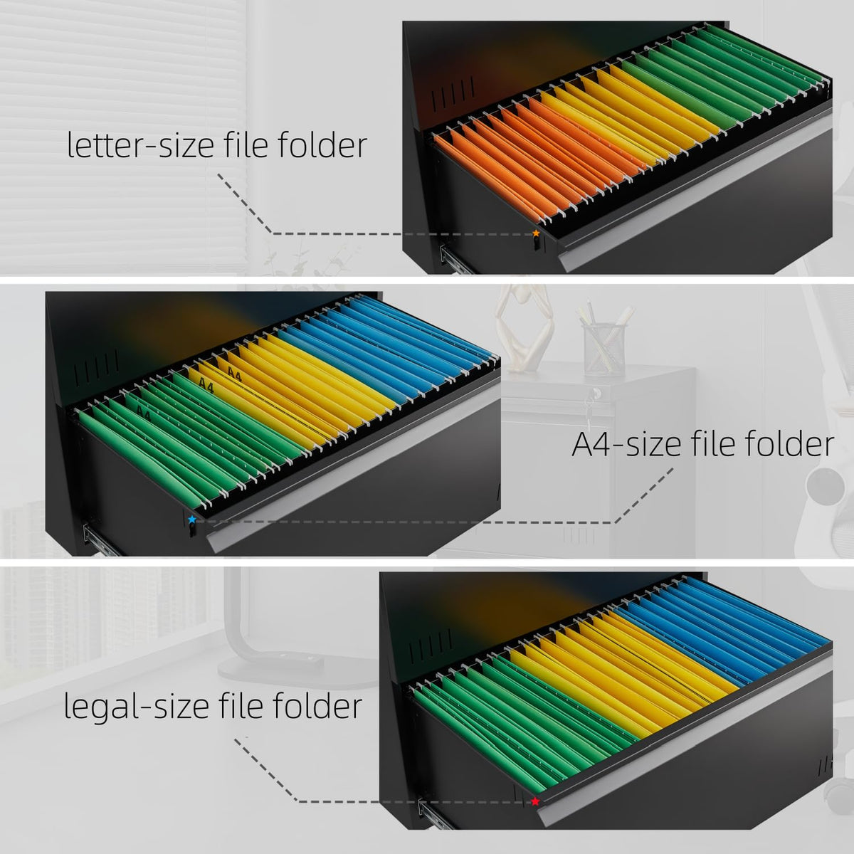 4 Drawer Metal File Cabinet with Lock N454429