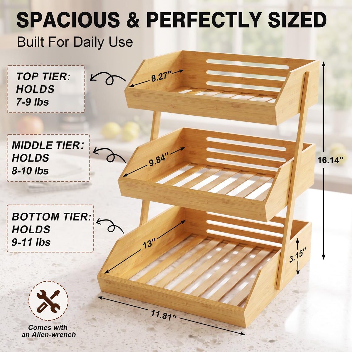 3 Tier Bamboo Fruit Basket Z817631