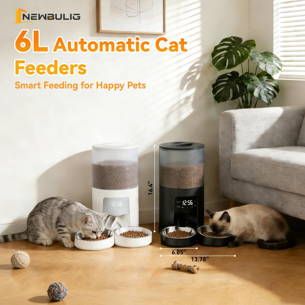 Automatic Cat Feeder 6L White T349917