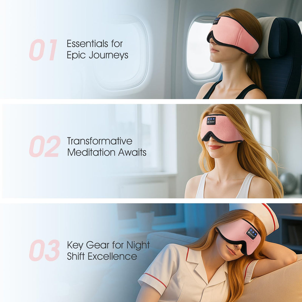 Bluetooth Sleep Headphones 3D Wireless Music Eye Mask E81333