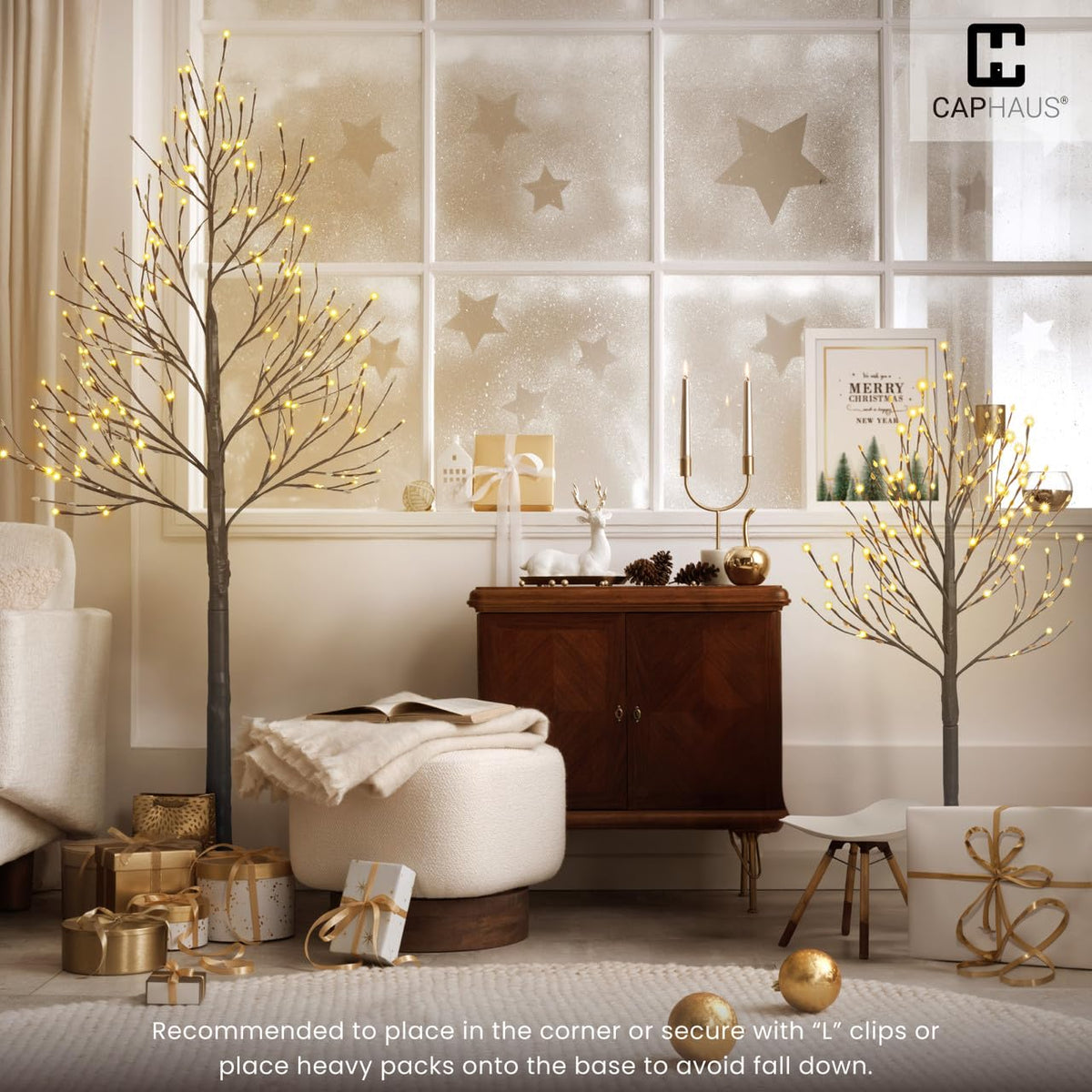8 Ft Lighted Willow Twig Tree with 240 Warm White LED Lights A68966