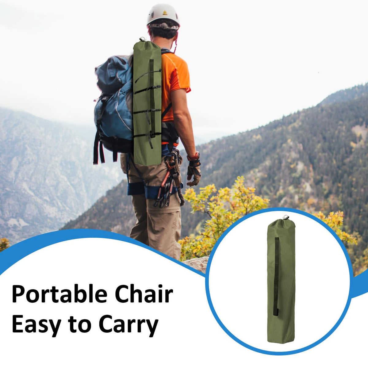 2 Pack Olive Green Portable Folding Camping Chair S722815