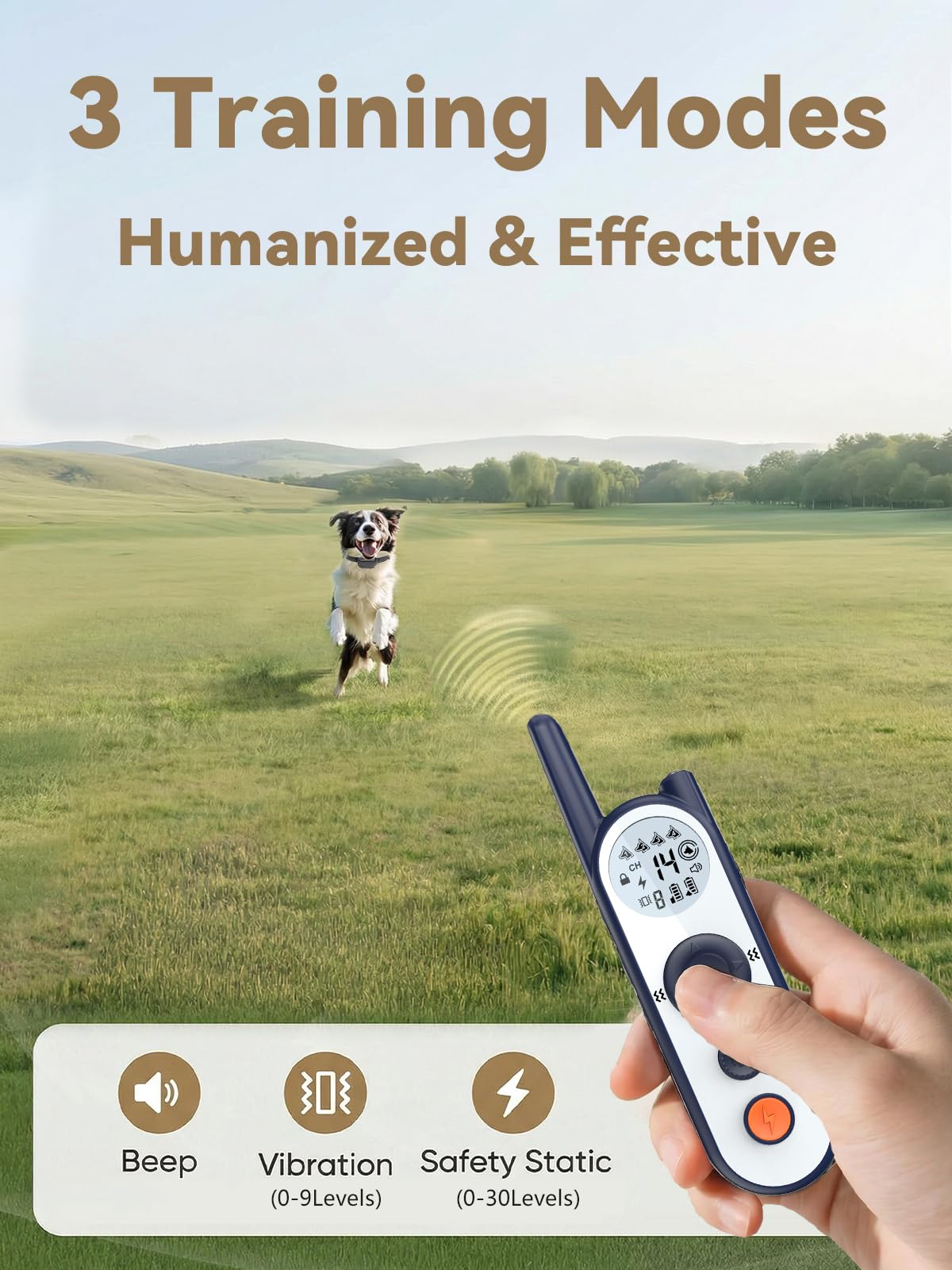 Wireless Dog Fence System, 3500ft Adjustable Waterproof Rechargeable Training Collar R219341