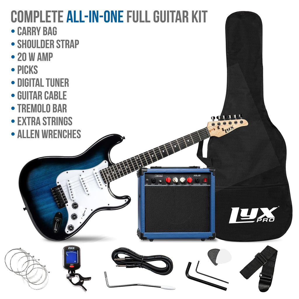 39 inch Electric Guitar Kit with Amplifier Blue V891709