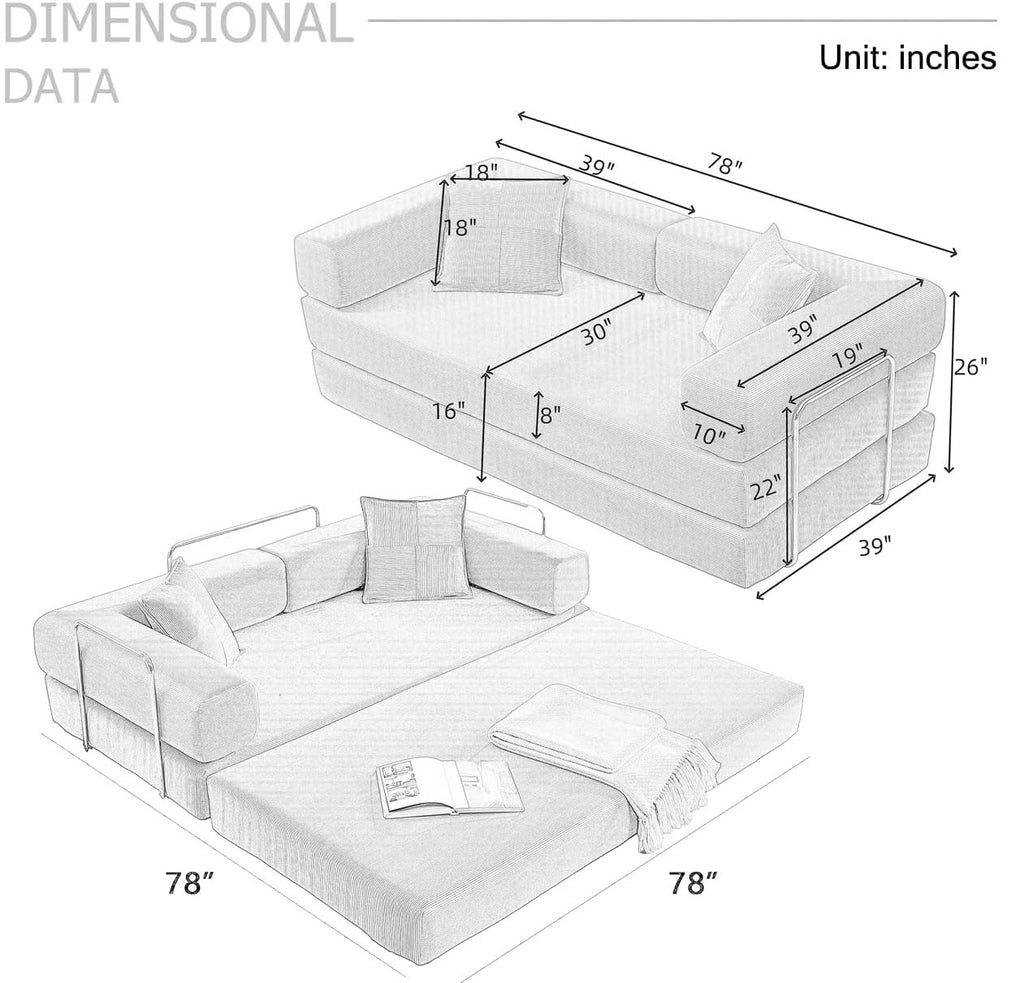 Pink Futon Sleeper Sofa Bed X29546