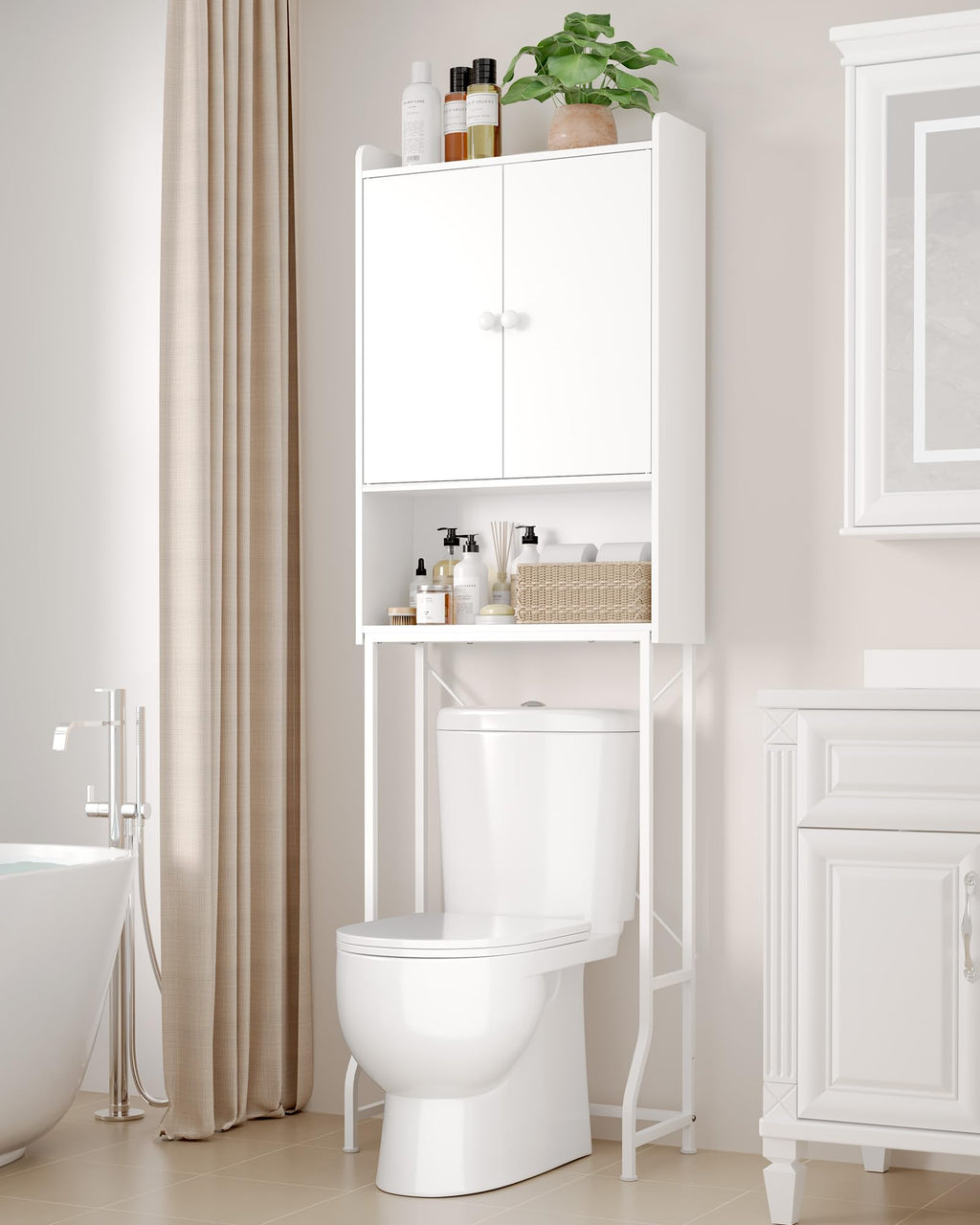 Over Toilet Storage Cabinet with Adjustable Shelf D210383